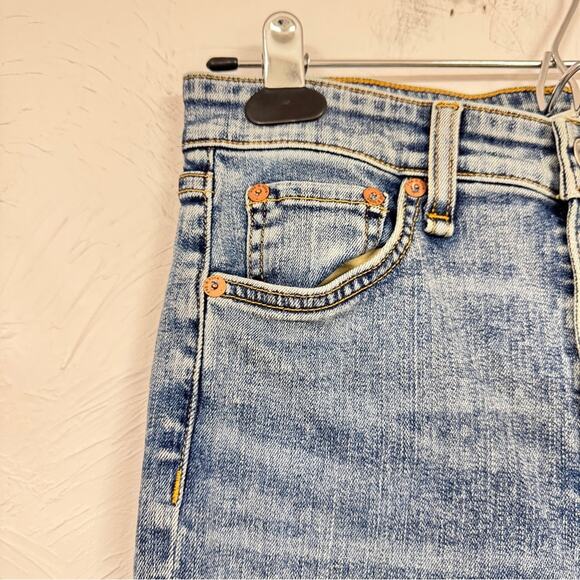 Rag & Bone Blue Nina High Rise Skinny Jeans Women 26 Button Fly Acid Wash Casual - Picture 7 of 12